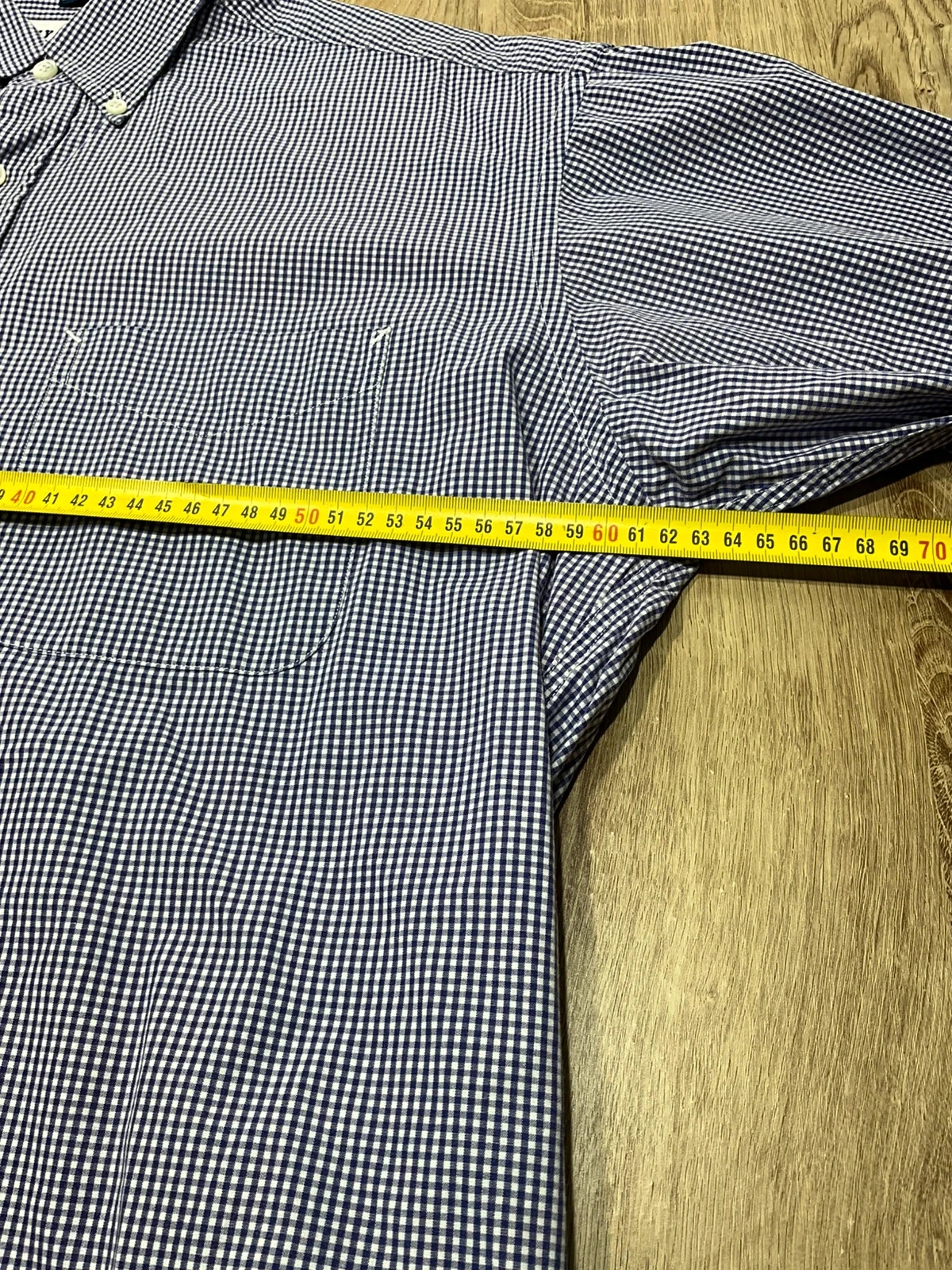 Chemise Tommy Hilfiger Crest 16-33 Vintage 100% Coton Vichy Bleu Marine – photo 11